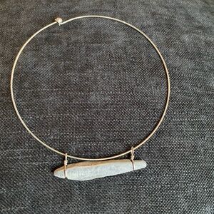 Elegant Silver Necklace with Stone Pendant